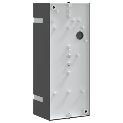 vidaXL Outdoor Wall Lights 2pcs Black Stainless Steel - 9.5 x 7.5 x 24 cm