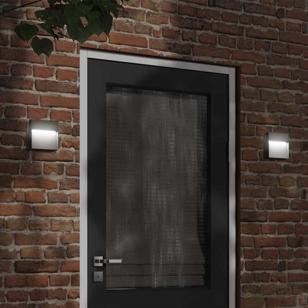 vidaXL Outdoor LED Wall Light Black Die-cast Aluminium - 53051