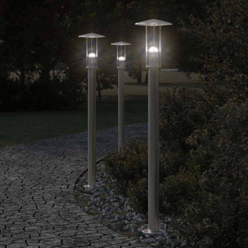vidaXL Outdoor Floor Lamp Silver 100 cm Stainless Steel