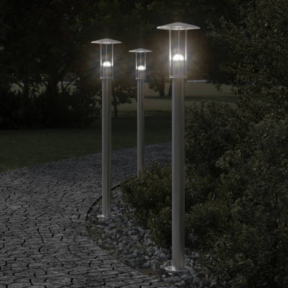 vidaXL Outdoor Floor Lamp Silver 100 cm Stainless Steel