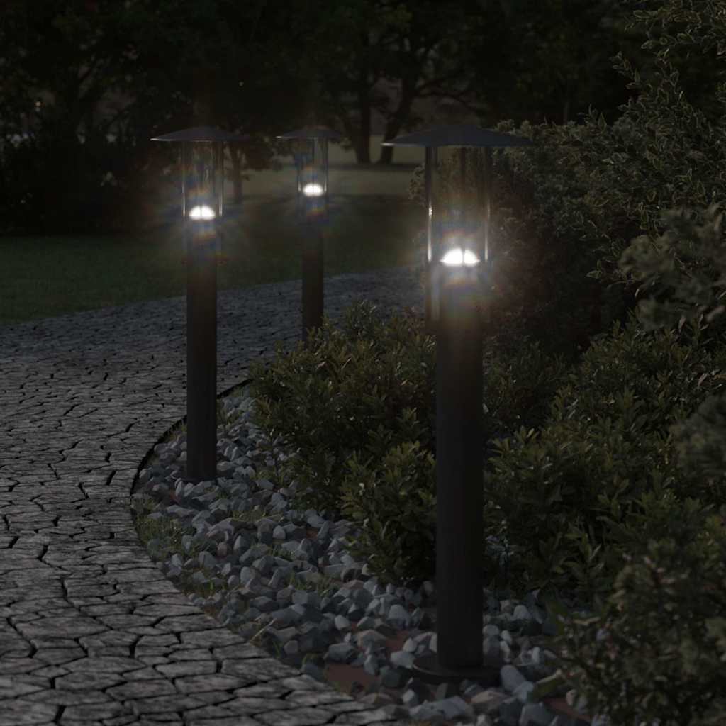 vidaXL Outdoor Floor Lamp Black 60 cm Stainless Steel - 53100