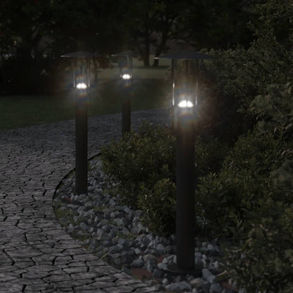 vidaXL Outdoor Floor Lamps 3pcs Black 60 cm Stainless Steel - 53102