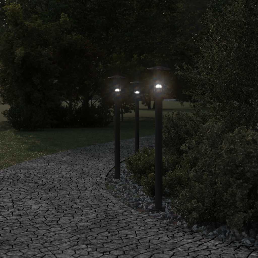 vidaXL Outdoor Floor Lamp Black 100 cm Stainless Steel - 53103