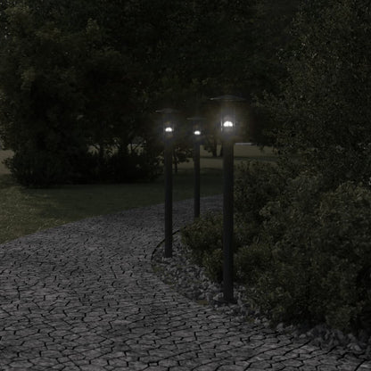 vidaXL Outdoor Floor Lamps 3pcs Black 100 cm Stainless Steel - 53104