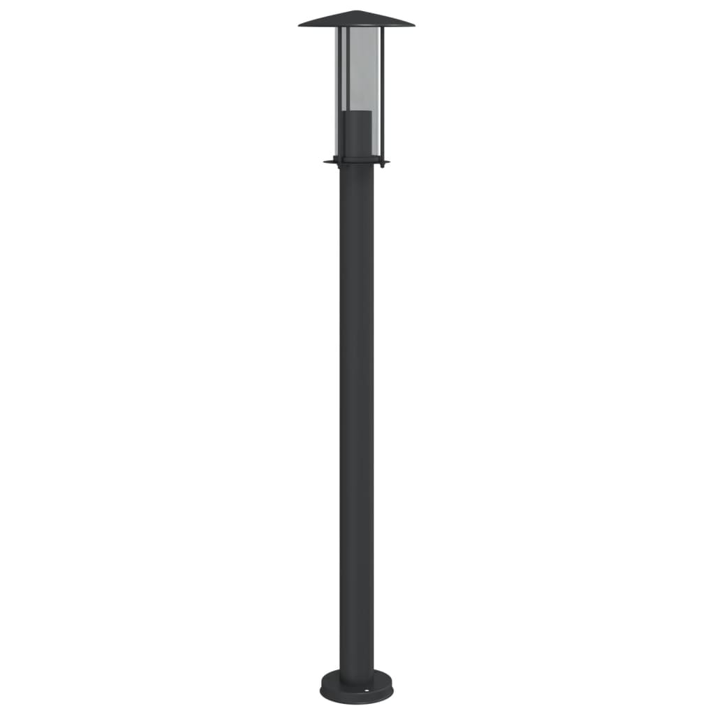 vidaXL Outdoor Floor Lamps 3pcs Black 100 cm Stainless Steel - 53104