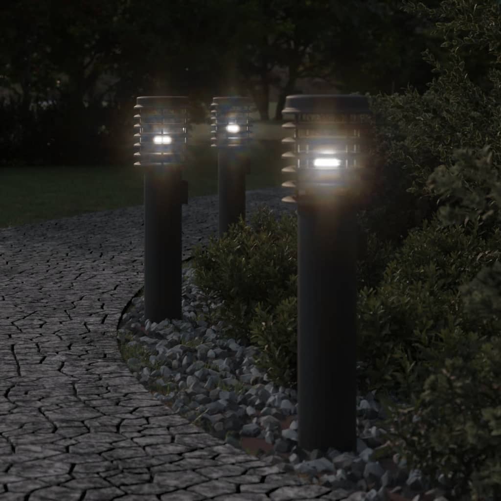 vidaXL Outdoor Floor Lamp Black 60 cm Stainless Steel - 53110