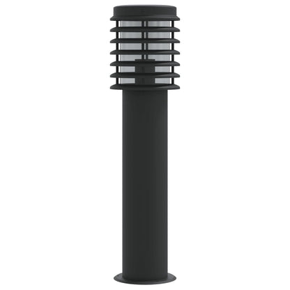 vidaXL Outdoor Floor Lamps 3pcs Black 60 cm Stainless Steel - 53111