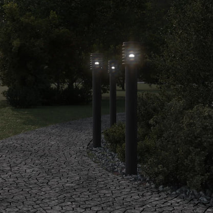 vidaXL Outdoor Floor Lamp Black 110cm Stainless Steel