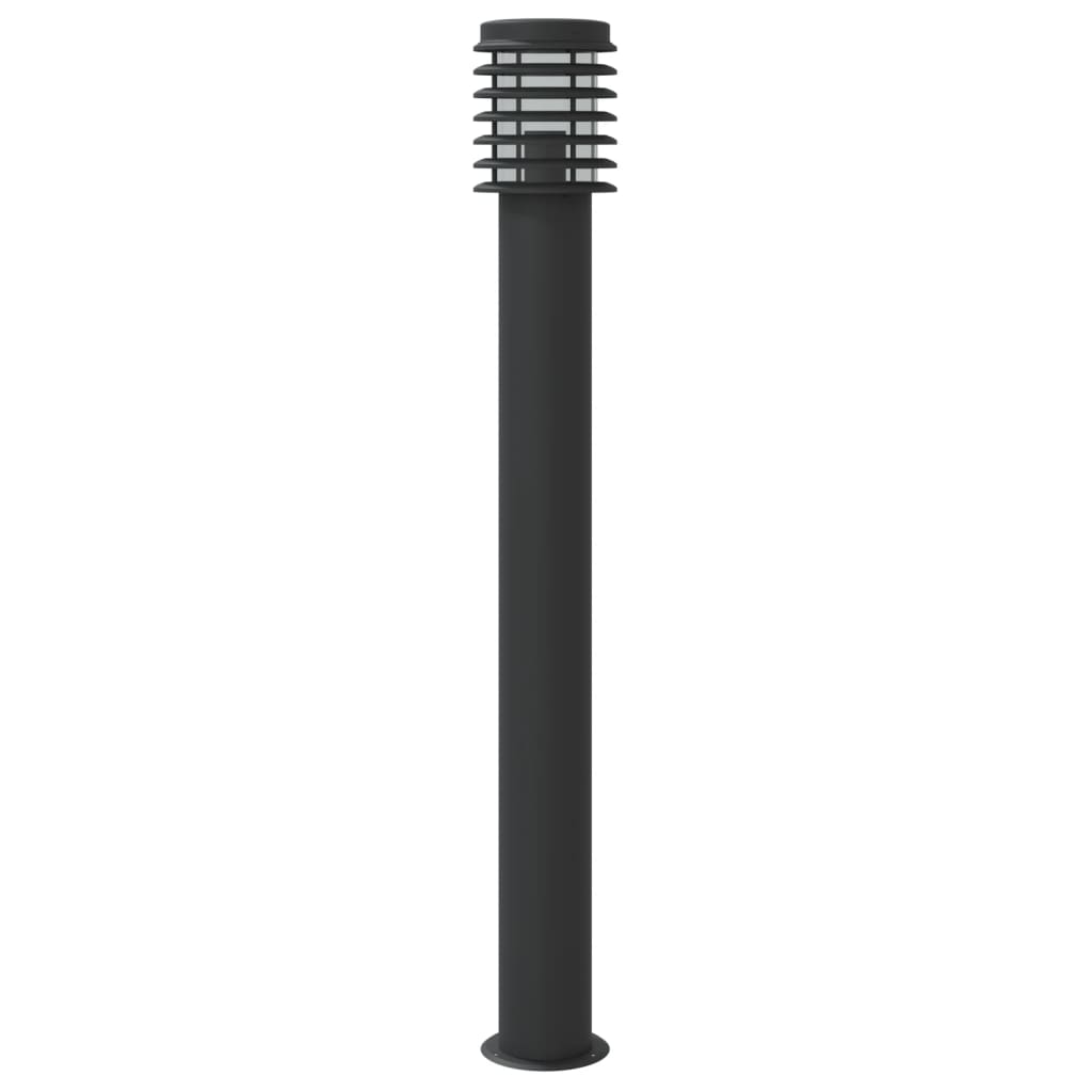 vidaXL Outdoor Floor Lamp Black 110cm Stainless Steel