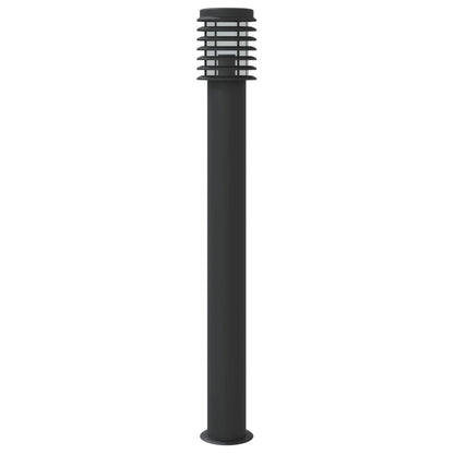 vidaXL Outdoor Floor Lamp Black 110cm Stainless Steel
