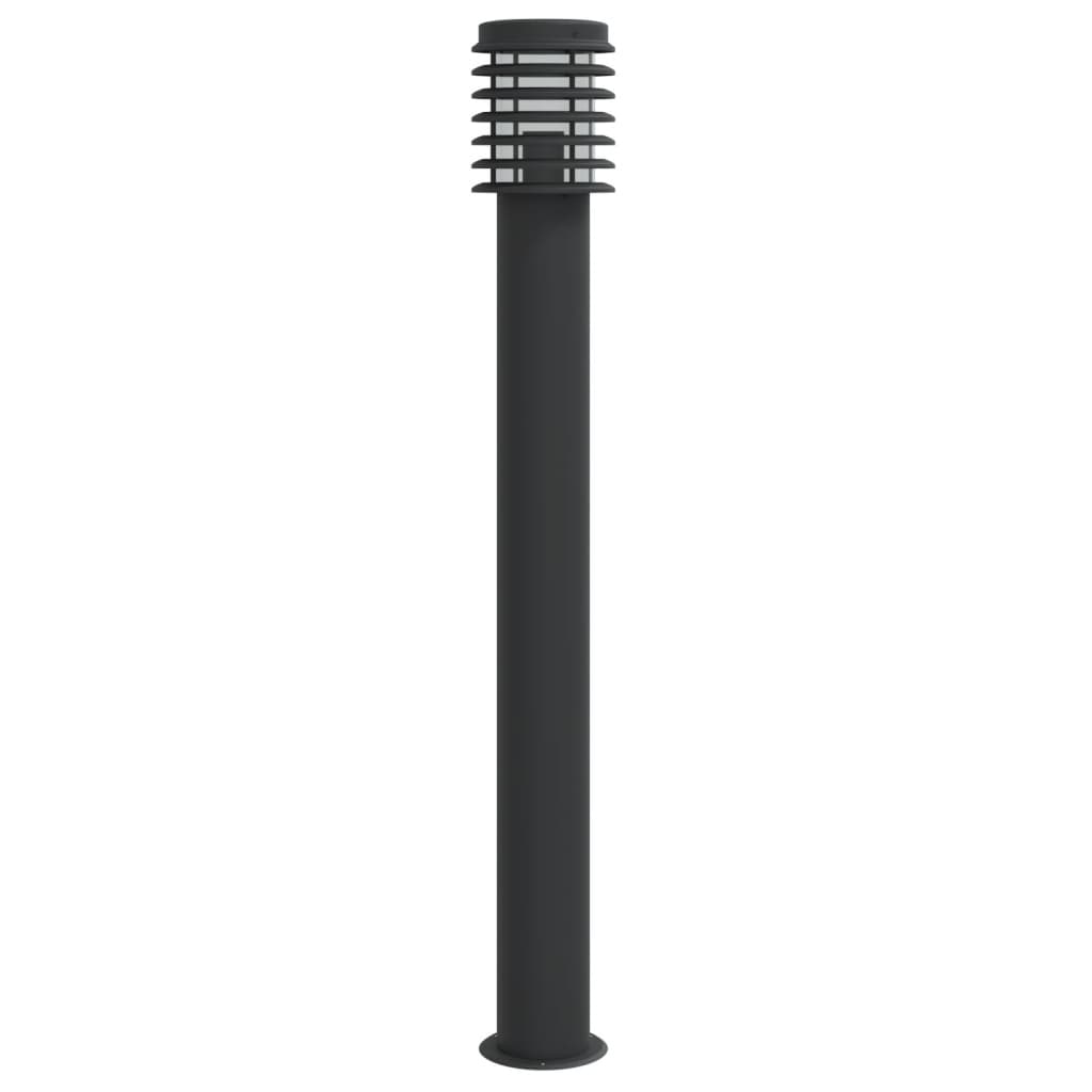 vidaXL Outdoor Floor Lamp Black 110cm Stainless Steel