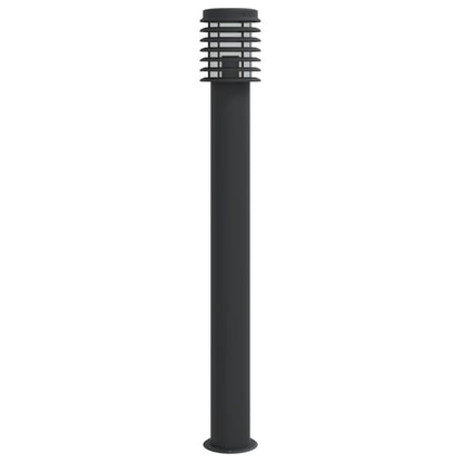 vidaXL Outdoor Floor Lamp Black 110cm Stainless Steel