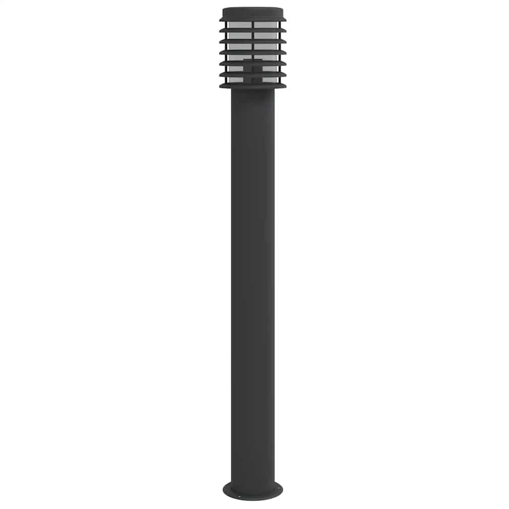 vidaXL Outdoor Floor Lamps 3pcs Black 110cm Stainless Steel