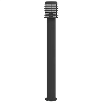 vidaXL Outdoor Floor Lamps 3pcs Black 110cm Stainless Steel
