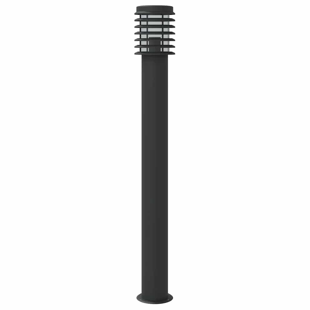 vidaXL Outdoor Floor Lamps 3pcs Black 110cm Stainless Steel