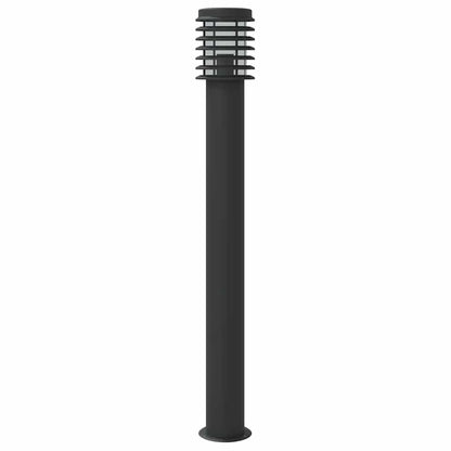 vidaXL Outdoor Floor Lamps 3pcs Black 110cm Stainless Steel