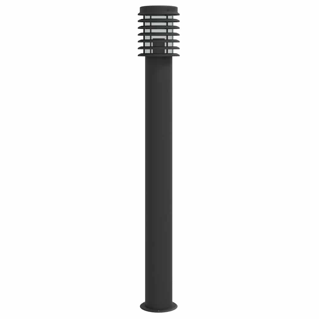 vidaXL Outdoor Floor Lamps 3pcs Black 110cm Stainless Steel