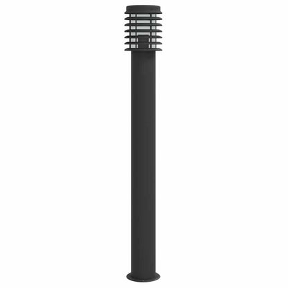 vidaXL Outdoor Floor Lamps 3pcs Black 110cm Stainless Steel
