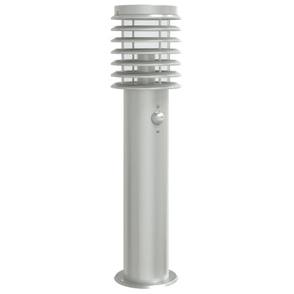 vidaXL Outdoor Floor Lamp with Sensor Silver 60 cm Stainless Steel