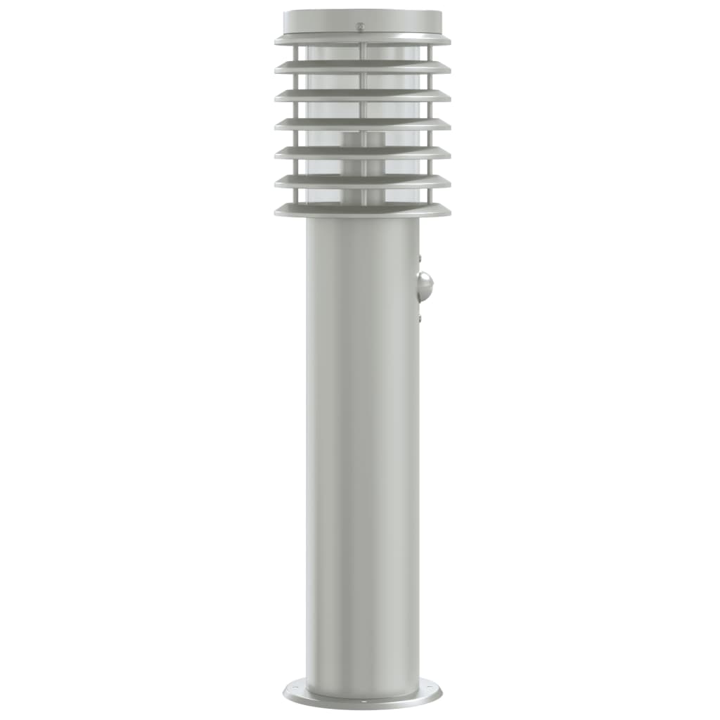 vidaXL Outdoor Floor Lamp with Sensor Silver 60 cm Stainless Steel