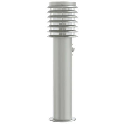 vidaXL Outdoor Floor Lamp with Sensor Silver 60 cm Stainless Steel