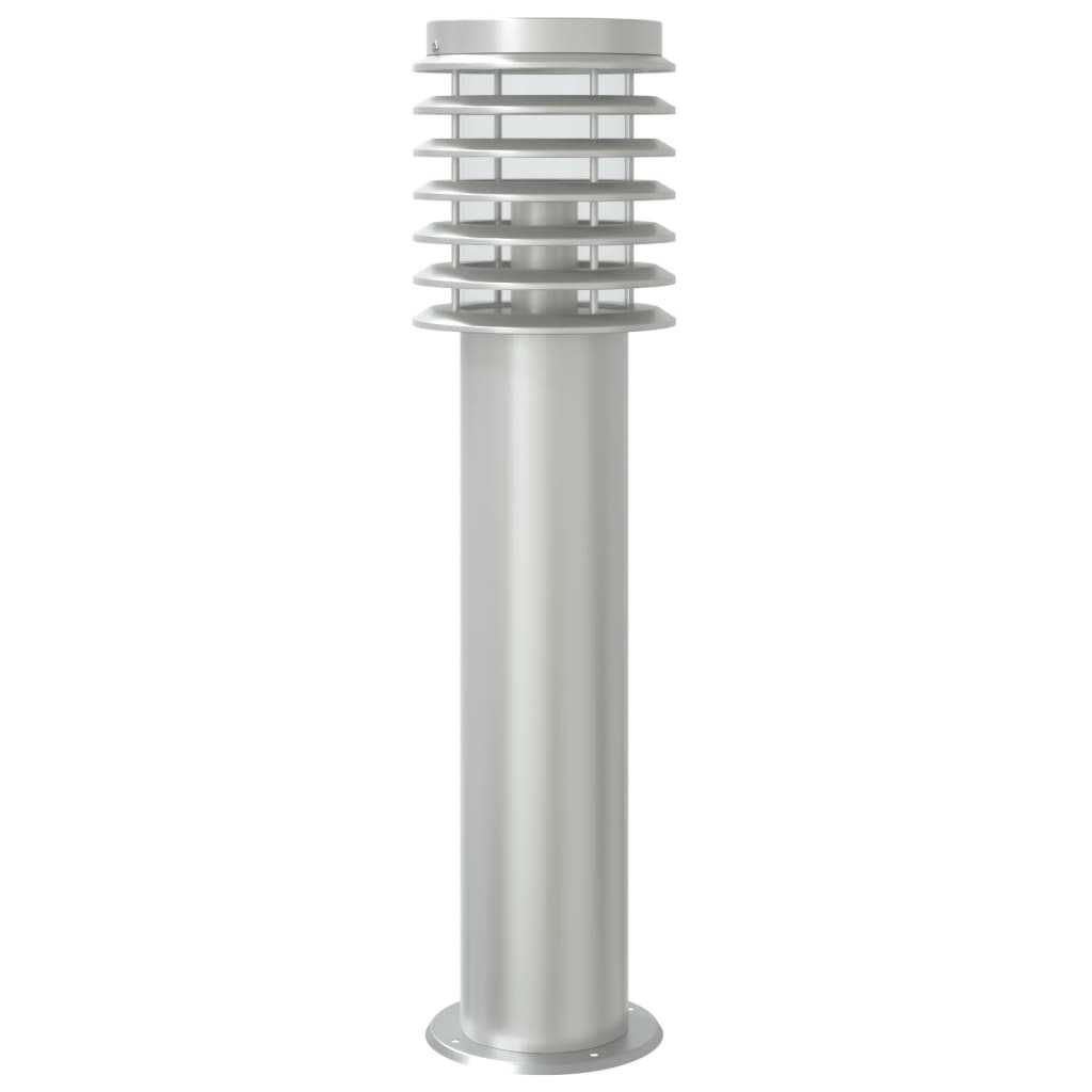 vidaXL Outdoor Floor Lamp with Sensor Silver 60 cm Stainless Steel