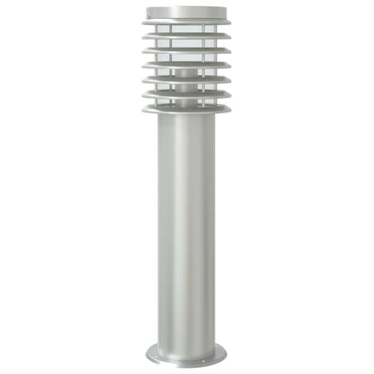 vidaXL Outdoor Floor Lamp with Sensor Silver 60 cm Stainless Steel