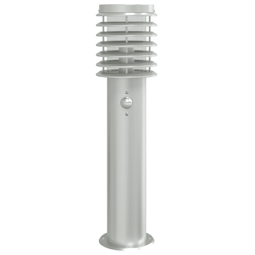vidaXL Outdoor Floor Lamps with Sensors 3pcs Silver 60 cm Stainless Steel