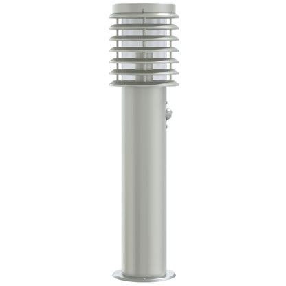 vidaXL Outdoor Floor Lamps with Sensors 3pcs Silver 60 cm Stainless Steel
