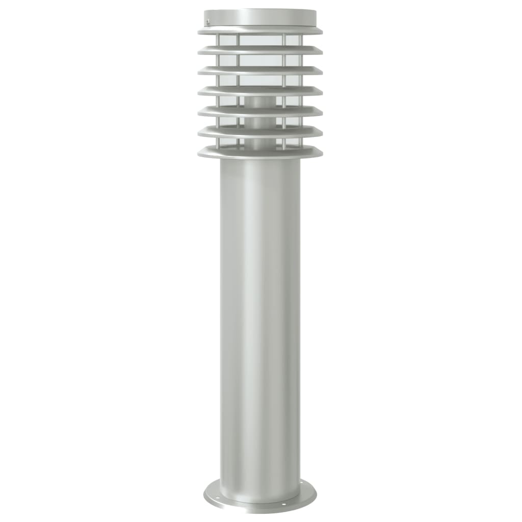vidaXL Outdoor Floor Lamps with Sensors 3pcs Silver 60 cm Stainless Steel