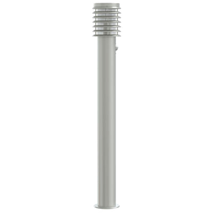 vidaXL Outdoor Floor Lamp with Sensor Silver 110cm Stainless Steel