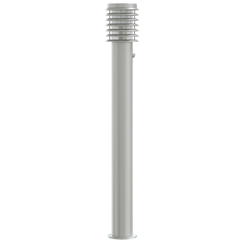 vidaXL Outdoor Floor Lamps with Sensors 3pcs Silver 110cm Stainless Steel