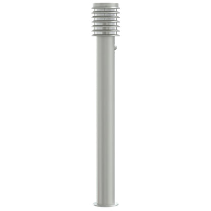 vidaXL Outdoor Floor Lamps with Sensors 3pcs Silver 110cm Stainless Steel