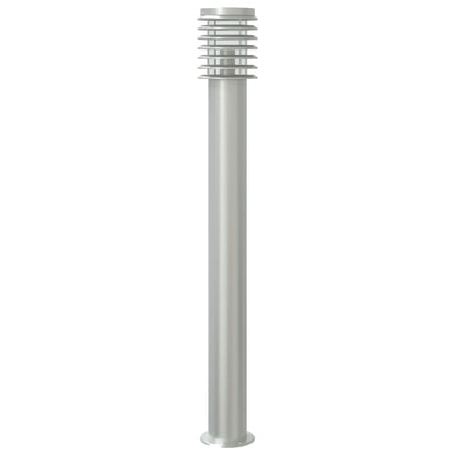 vidaXL Outdoor Floor Lamps with Sensors 3pcs Silver 110cm Stainless Steel