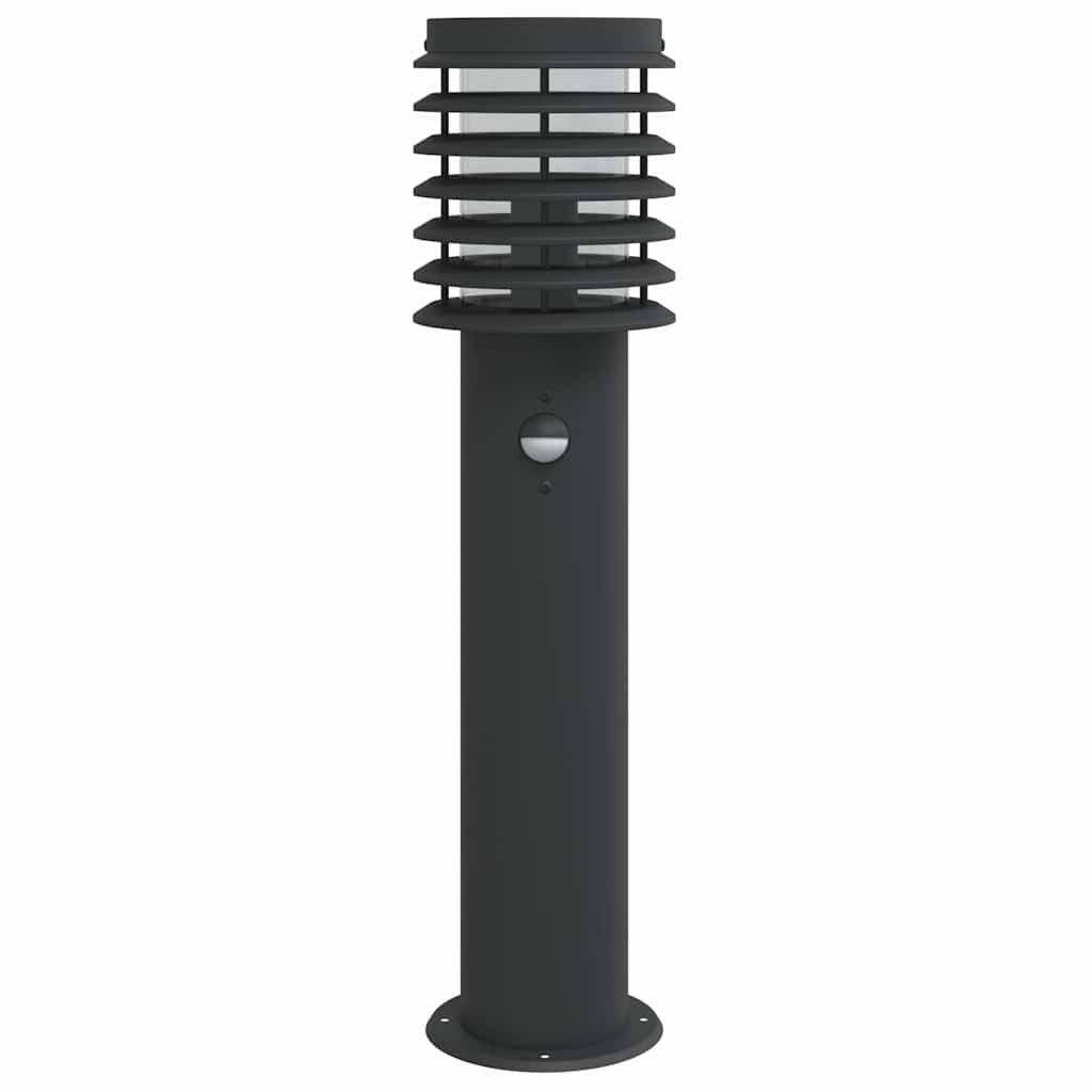 vidaXL Outdoor Floor Lamps with Sensors 3pcs Black 60 cm Stainless Steel