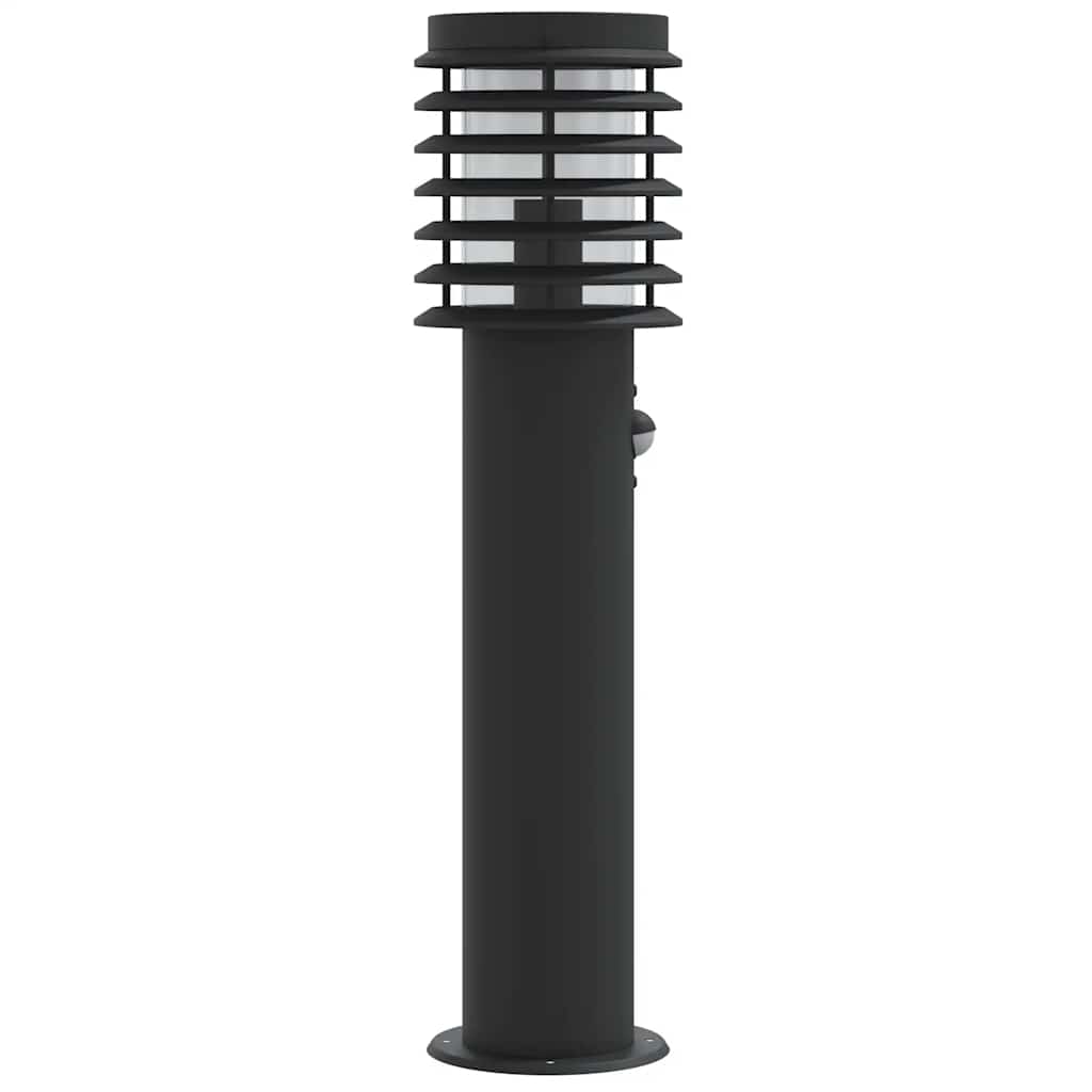vidaXL Outdoor Floor Lamps with Sensors 3pcs Black 60 cm Stainless Steel