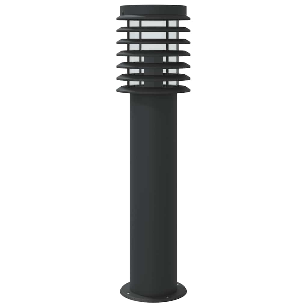 vidaXL Outdoor Floor Lamps with Sensors 3pcs Black 60 cm Stainless Steel