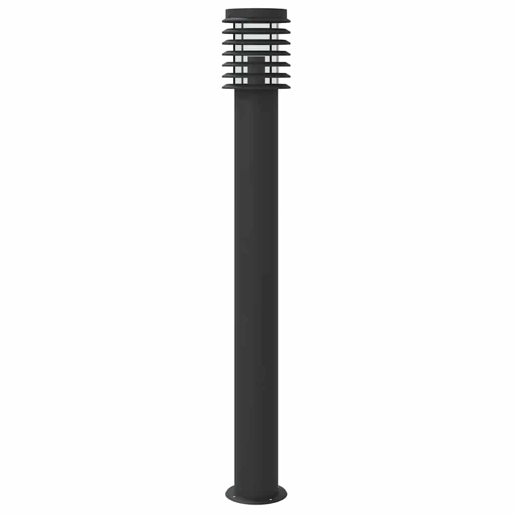 vidaXL Outdoor Floor Lamps with Sensors 3pcs Black 110cm Stainless Steel