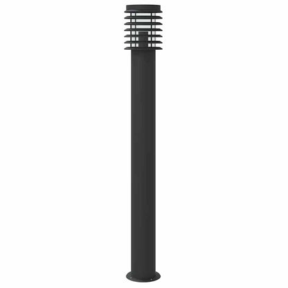 vidaXL Outdoor Floor Lamps with Sensors 3pcs Black 110cm Stainless Steel