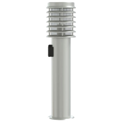 vidaXL Outdoor Floor Lamps with Outlet 3pcs Silver 60 cm Stainless Steel