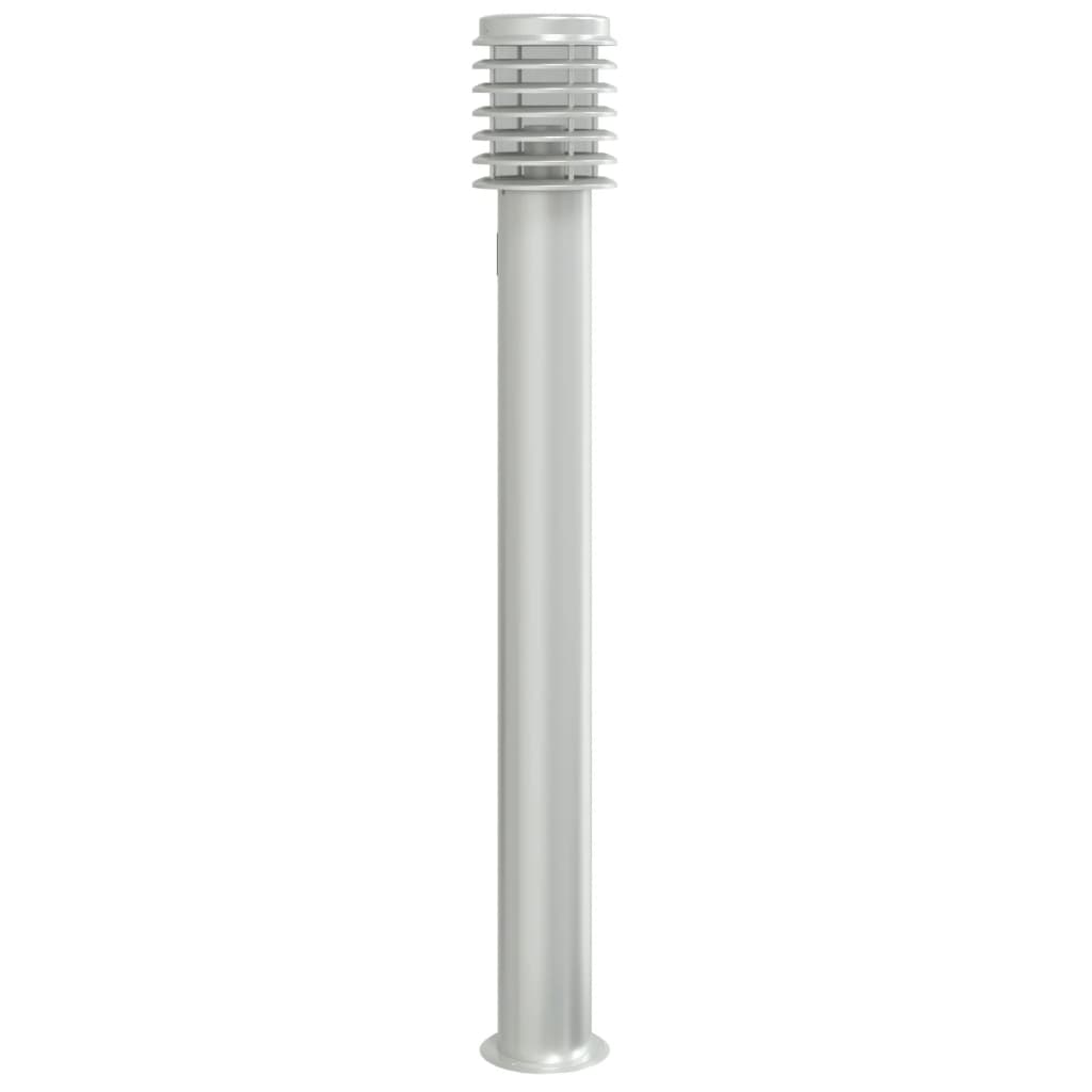 vidaXL Outdoor Floor Lamps with Outlet 3pcs Silver 110cm Stainless Steel