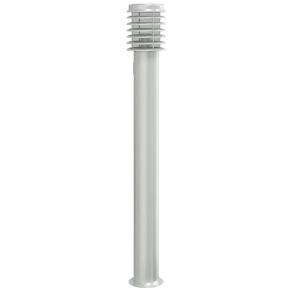 vidaXL Outdoor Floor Lamps with Outlet 3pcs Silver 110cm Stainless Steel