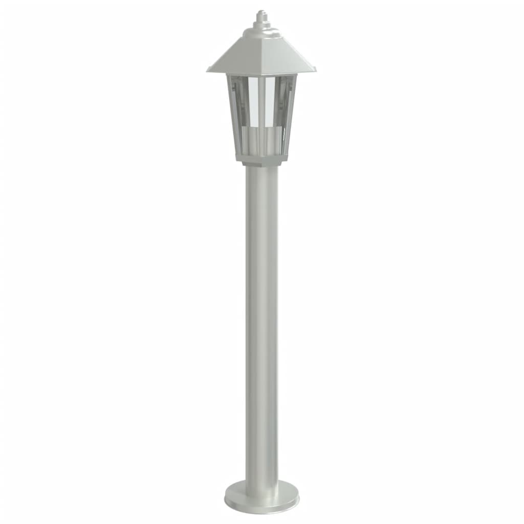vidaXL Outdoor Floor Lamps 3pcs Silver 80 cm Stainless Steel