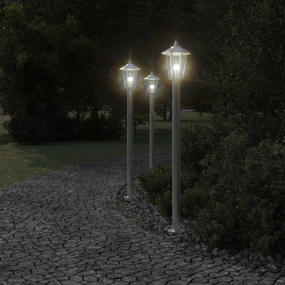 vidaXL Outdoor Floor Lamp Silver 120 cm Stainless Steel