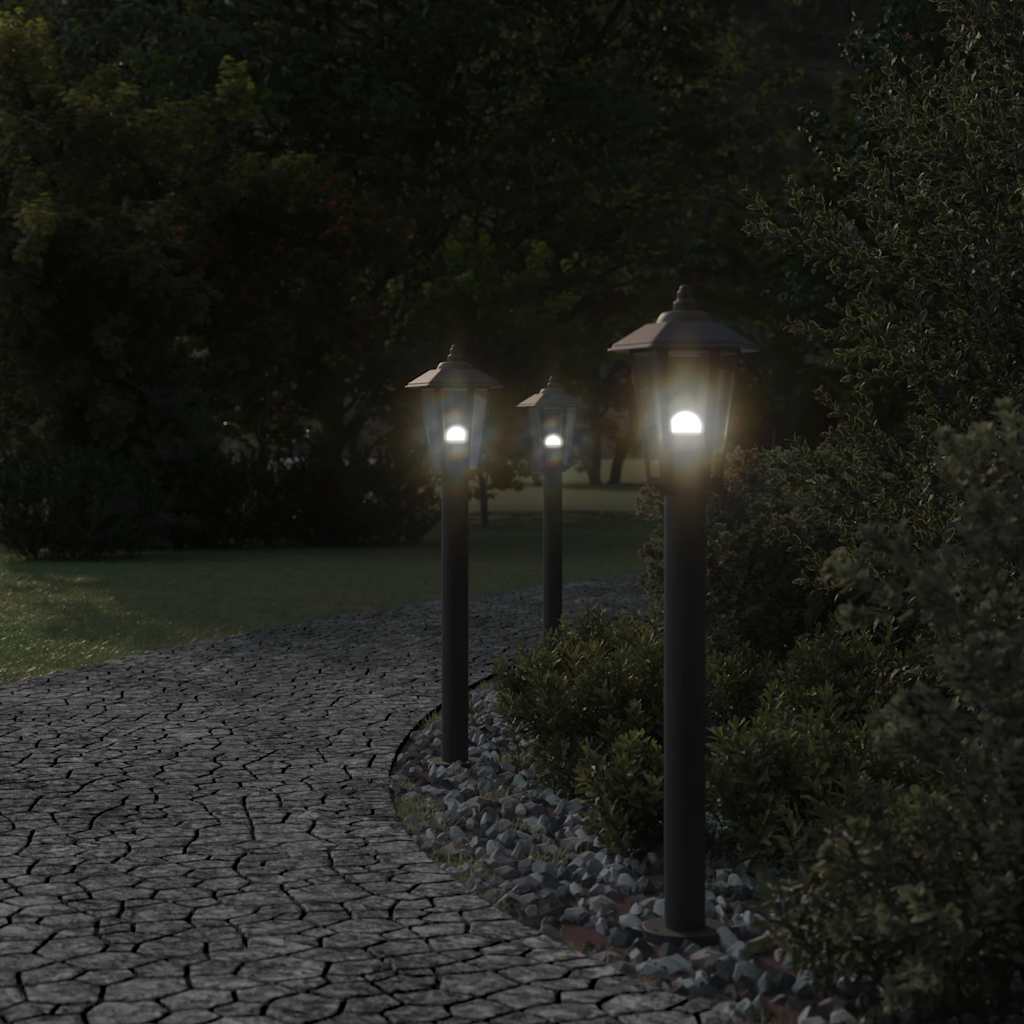vidaXL Outdoor Floor Lamp Black 80 cm Stainless Steel