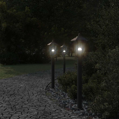 vidaXL Outdoor Floor Lamp Black 80 cm Stainless Steel