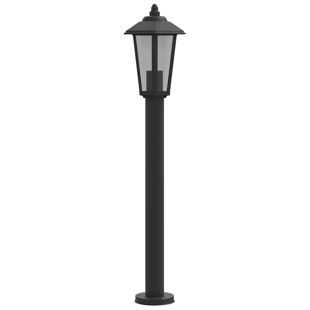 vidaXL Outdoor Floor Lamp Black 80 cm Stainless Steel