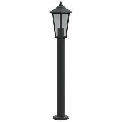 vidaXL Outdoor Floor Lamp Black 80 cm Stainless Steel