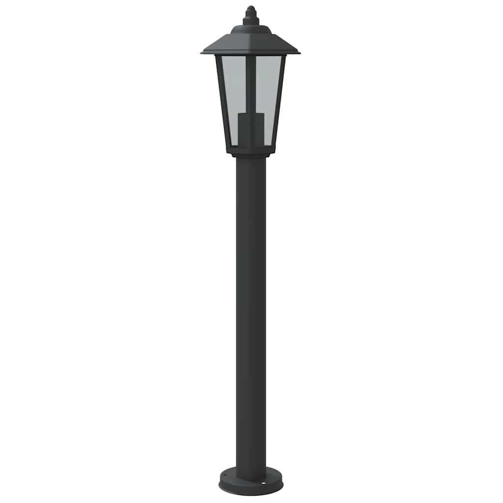 vidaXL Outdoor Floor Lamp Black 80 cm Stainless Steel