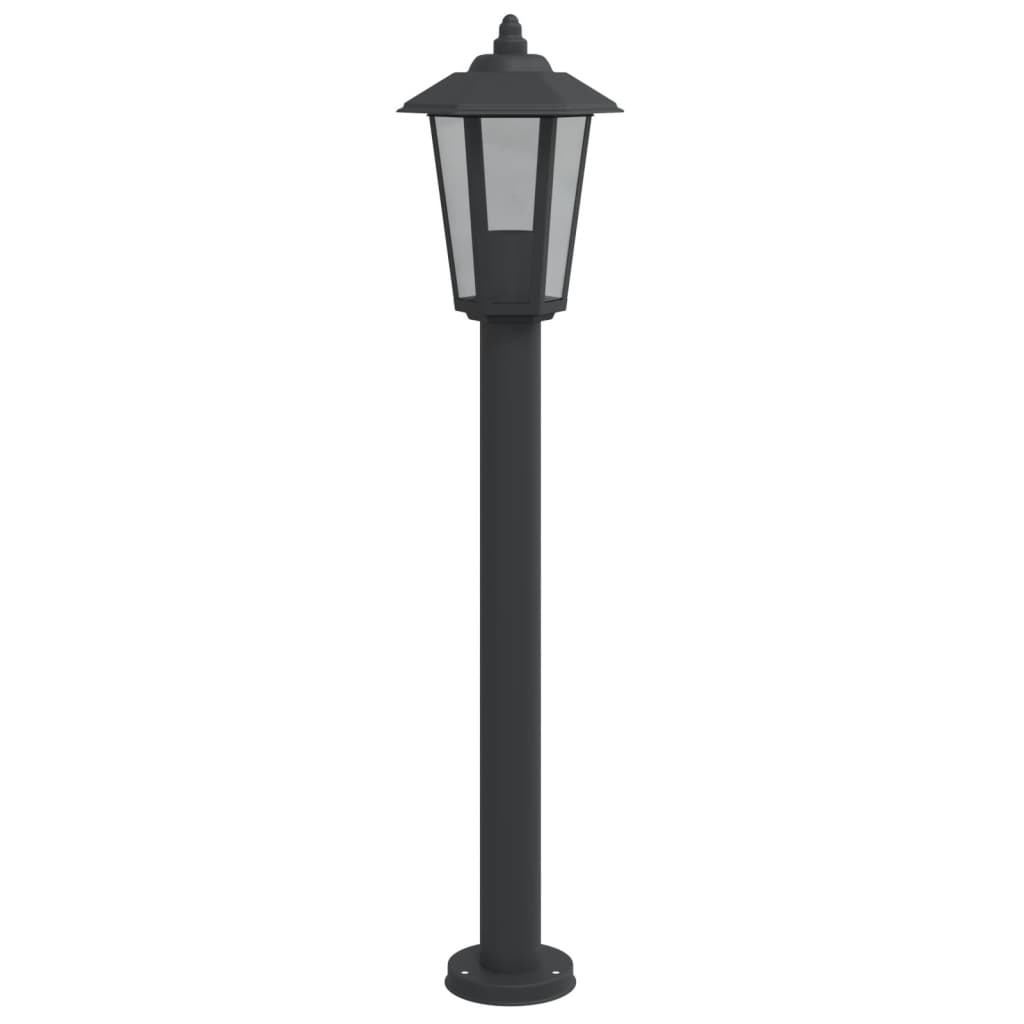 vidaXL Outdoor Floor Lamps 3pcs Black 80 cm Stainless Steel
